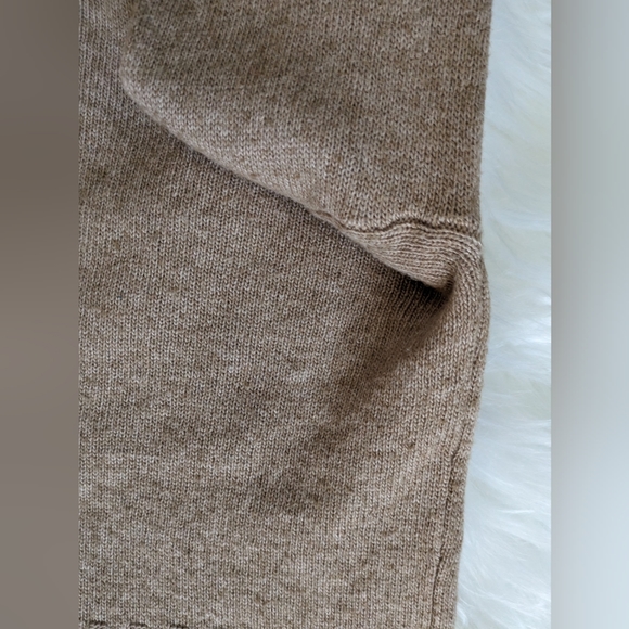 NWOT Madewell camel drop shoulder oversized boxy wide sleeve ribbed knit cuffs - Picture 11 of 14
